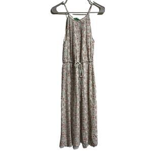Dip Women’s Sz M Halter Maxi Dress Lined Viscose Cottagecore Prairie Boho Resort